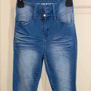 high rise skinny jeans